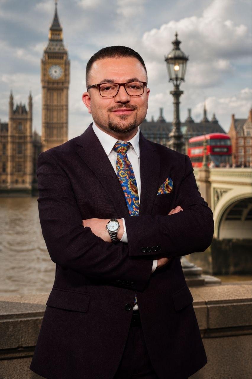 Dr. Karzan Mohammed Abdullah photographed in London during his UK training years